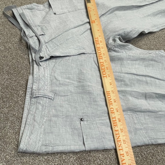 Horny toad womens wide leg pants sz 14 gray linen beachy lightweight minimalist - Picture 8 of 12